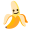 Emoji Kitchen smiling banana fruit - nemokama png animuotas GIF