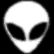 Flashing Alien Head - Zdarma animovaný GIF animovaný GIF