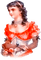 soave woman vintage spring victorian orange - zadarmo png animovaný GIF
