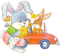 easter ostern Pâques paques deco tube bunny hase lapin animal  egg car auto - δωρεάν png κινούμενο GIF
