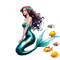 springtimes summer mermaid fantasy girl - kostenlos png Animiertes GIF