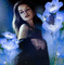 blue woman-NitsaPapacom - Bezmaksas animēts GIF animēts GIF