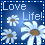 Love Life! blue animated oldweb gif - GIF animé gratuit GIF animé