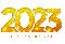 2023.Happy New Year.Gold.Victoriabea - GIF animé gratuit GIF animé