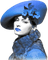 soave woman fashion vintage face hat autumn winter - bezmaksas png animēts GIF