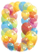 Kaz_Creations Numbers Number 0  Balloons - ilmainen png animoitu GIF