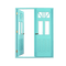 Kaz_Creations Teal Deco Doors Colours - δωρεάν png κινούμενο GIF