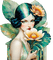 loly33 femme art deco printemps - Free PNG Animated GIF