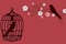 minou-background-bird-pink - ingyenes png animált GIF