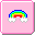 Pixel Pink Rainbow Icon - Nemokamas animacinis gif animuotas GIF