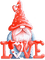 soave gnome deco valentine text love blue orange - bezmaksas png animēts GIF