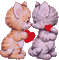 chats amoureux - GIF animado grátis Gif Animado