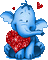 éléphant bleu - Gratis animeret GIF animeret GIF