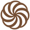 brown white spiral mandala