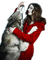 woman and wolf by nataliplus - ilmainen png animoitu GIF