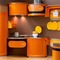 Brown Round Mod Kitchen - Free PNG Animated GIF