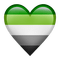 Aromantic pride heart emoji - png grátis Gif Animado
