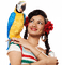 woman with animal bp - Free PNG Animated GIF