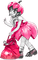 soave anime girl halloween black white pink - Free PNG Animated GIF