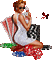 woman playing cards bp - Darmowy animowany GIF animowany gif