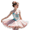 springtimes girl ballerina pink teal - png gratis GIF animado