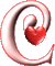Kaz_Creations Alphabets With Heart Pink Colours Letter C - GIF animasi gratis GIF animasi
