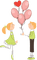 children with balloons - gratis png animerad GIF