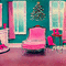 kikkapink vintage room christmas animated