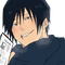 toji fushiguro smiling blush jjk jujutsu kaisen - GIF animé gratuit