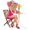 femme assise.Cheyenne63 - Free PNG Animated GIF