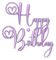 soave text birthday purple - png gratuito GIF animata