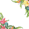 Summer frame tropical flowers animated - Free animated GIF Animated GIF