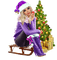 woman santa bp - Free PNG Animated GIF