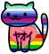 Yaoi Pride neko Atsume cat - δωρεάν png κινούμενο GIF