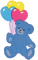Bear with balloons - δωρεάν png κινούμενο GIF