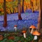 Forest with Bluebells and Mushrooms - png gratis GIF animasi