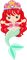Arielle little mermaid - ingyenes png animált GIF