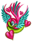 Oiseaux Vert Rose Bleu:) - бесплатно png анимированный гифка