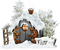Winter snow-covered house - GIF animado gratis