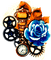 Steampunk.Deco.Orange.Blue - png gratuito GIF animata