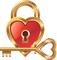 Kaz_Creations Love Heart Valentines  Padlock - PNG gratuit GIF animé