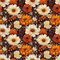 ♡§m3§♡ kawaii fall flowers pattern orange - GIF animé gratuit