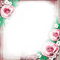 soave frame vintage flowers rose pink green - PNG gratuit GIF animé