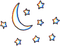 moon/stars overlay - бесплатно png анимированный гифка