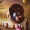 Chocolate Easter Egg Background - gratis png geanimeerde GIF