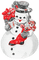 soave deco winter christmas snowman black white - PNG gratuit GIF animé