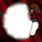 frame cadre rahmen vintage red fleur flower fond tube overlay - PNG gratuit GIF animé