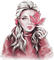 soave woman fashion leaves  autumn  pink - 免费PNG 动画 GIF