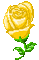 Single Yellow Rose - Ücretsiz animasyonlu GIF animasyonlu GIF