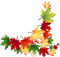 soave deco autumn leaves corner green - 免费PNG 动画 GIF